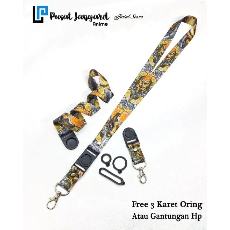 Tali Lanyard/Gantungan HP/Gantungan Kunci/Gantungan pdd&Mod Full printing (KURAMA)