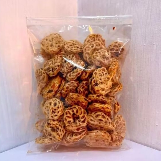 

200gr Kerupuk rafael / kerupuk mawar pedas gurih