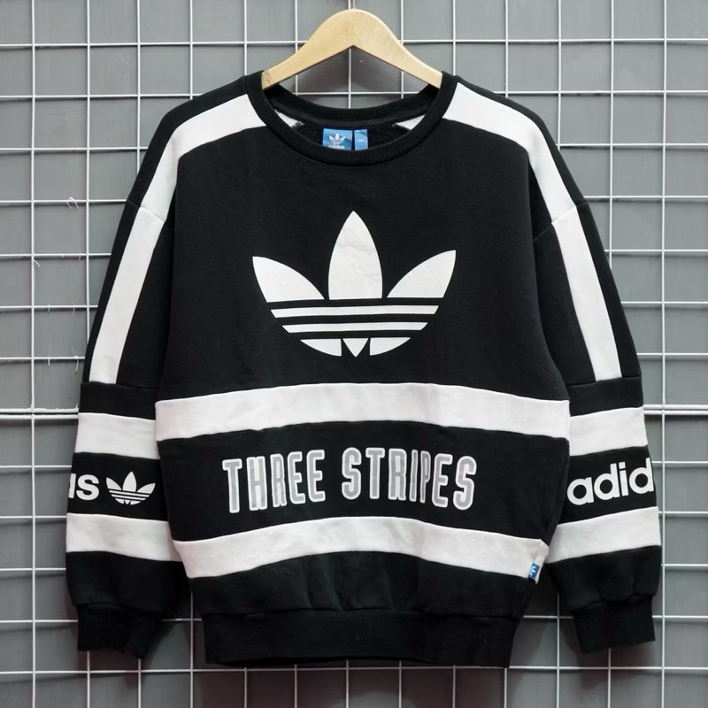 SWEATER CREWNECK ADIDAS THREE STRIPES SECOND BRANDED ORIGINAL