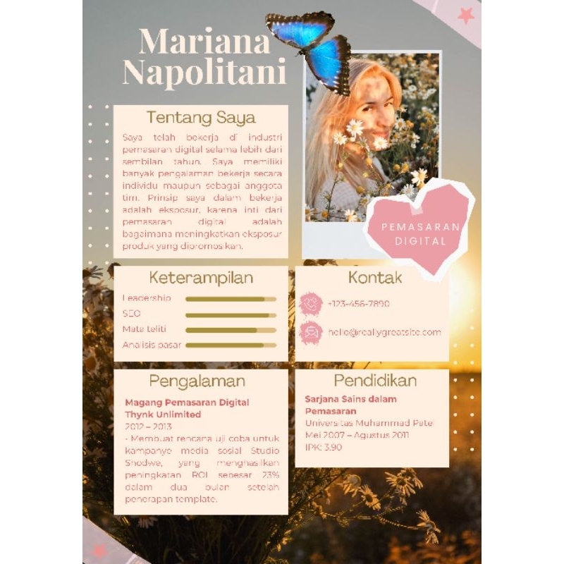 Jasa Desain Pembuatan CV Lamaran Kerja Dan Edit Foto