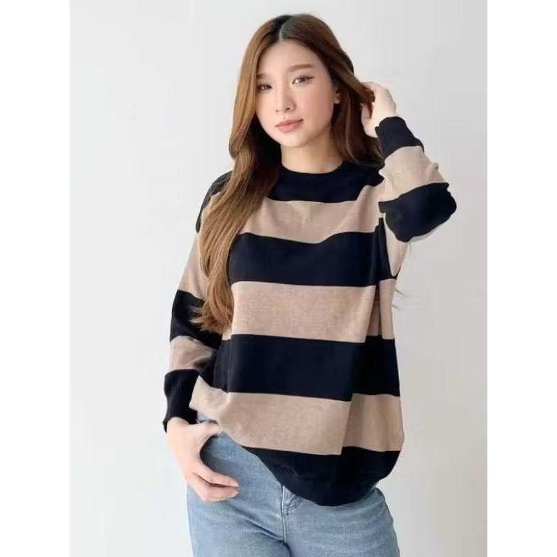 Double SS - Atasan Rajut Wanita Top 1 Oversize Gemma Knitwear Korean Style