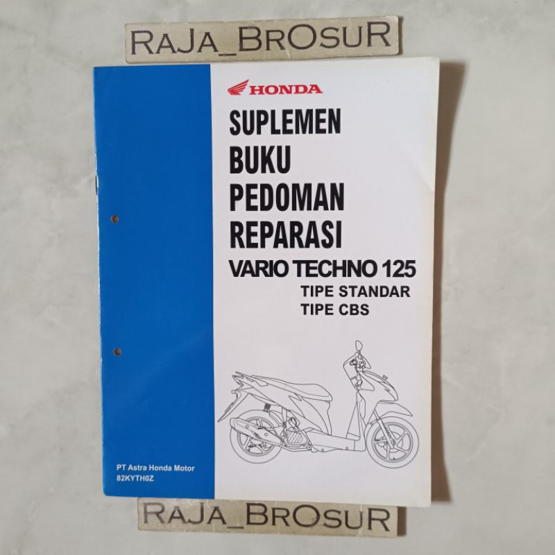 Suplemen buku pedoman reparasi/Manual book Honda Vario Techno 125 PGM FI Injeksi CBS KZR 2012-2015 O