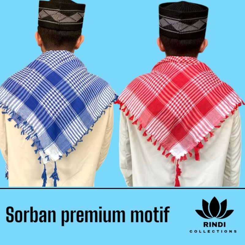 SORBAN MURAH SORBAN PALESTINA HITAM PUTIH SORBAN ARAFAT JAGUNG SURBAN PALESTINA