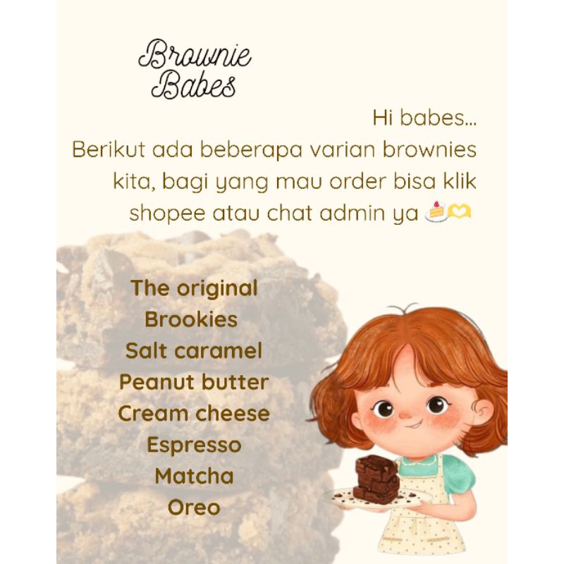

Brownies Medium size 20x10