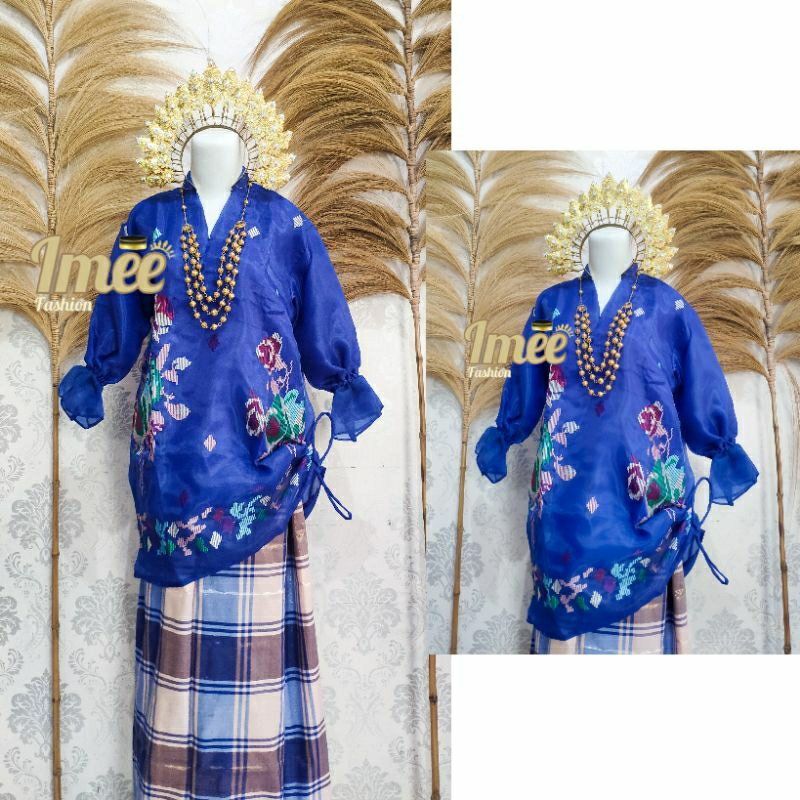 Baju bodo organza bordiran lagosi motif bunga