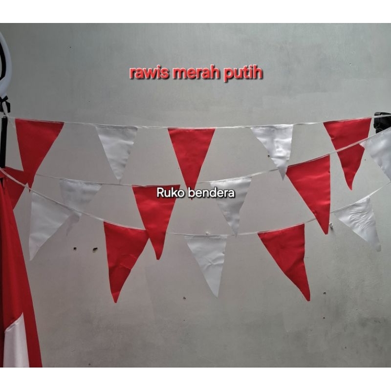 Bendera umbul umbul merah putih Bendera umbul umbul merah putih kecilBendera rawis segitigaBendera  