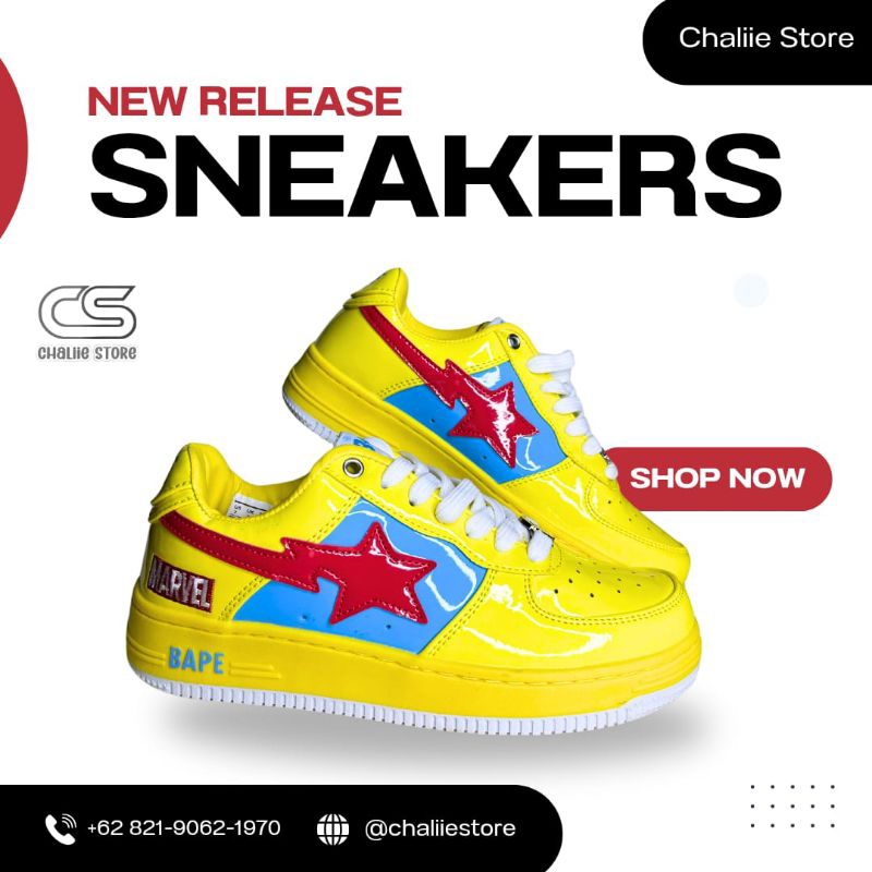 Sneakers (TERLARIS-COD) Sepatu BAPE  Makassar - Sepatu Bape Shoes - Sepatu Pria Wanita