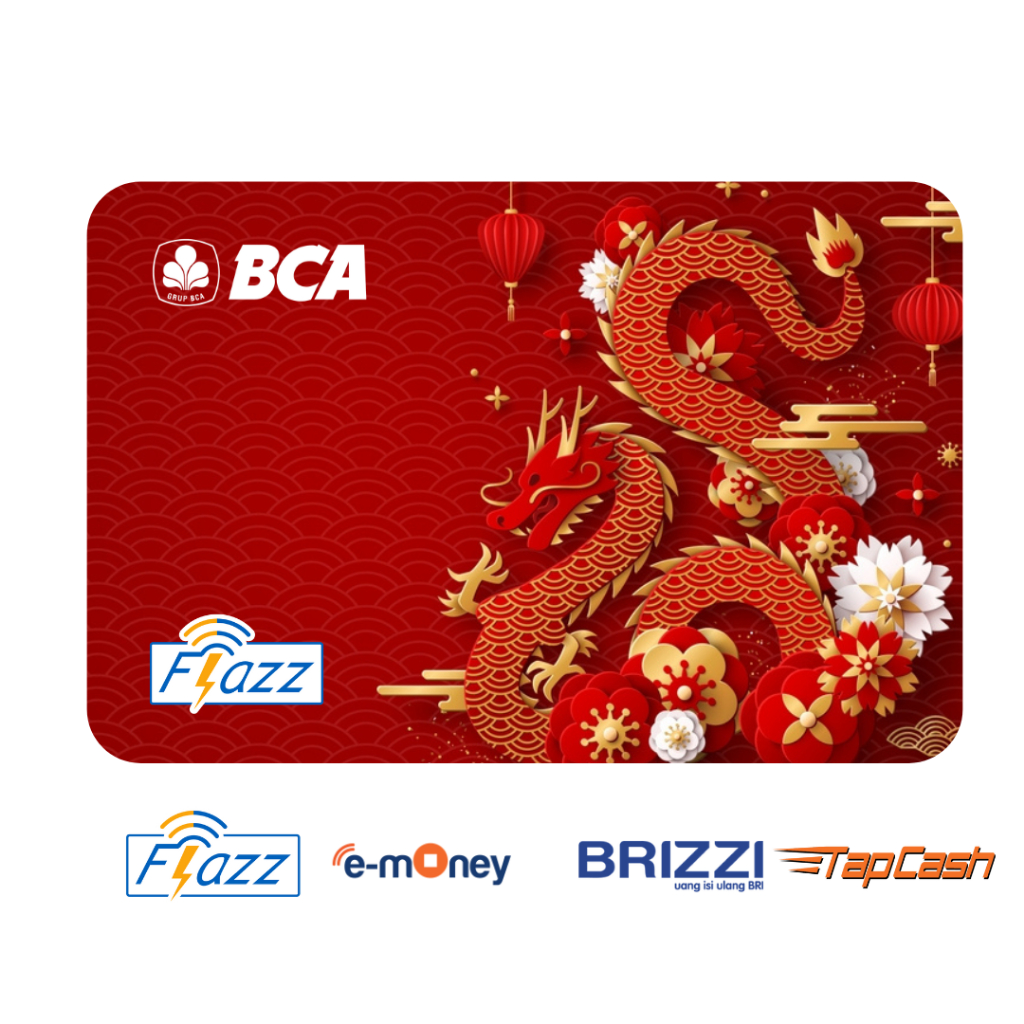 Emoney Embossed Nama custom eToll Flazz BCA
