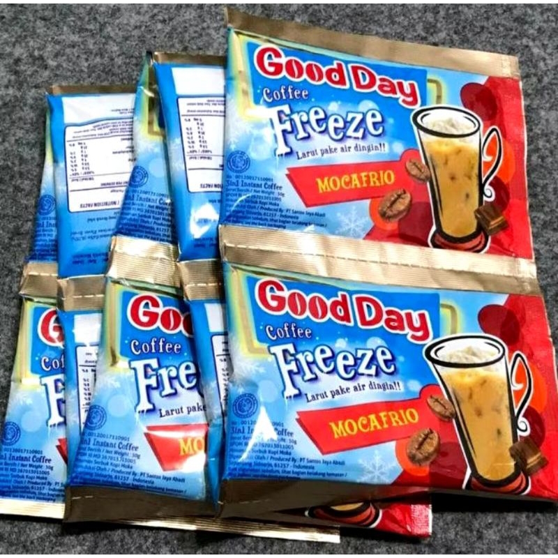 

Good Day Freeze Kopi Instan 3in1 - 1 Renceng @10 Sachet