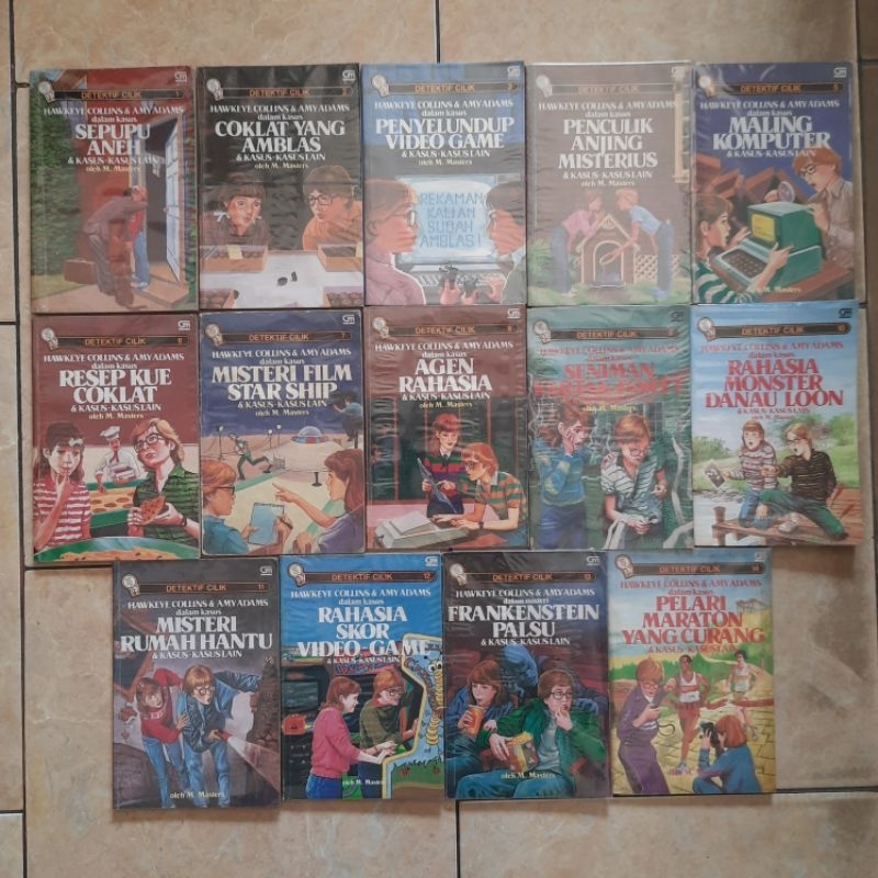 Fullset Novel Remaja Detektif Cilik Hawkeye Collins & Amy Adams 1 - 14 Urut Lengkap Kolpri + Sampul