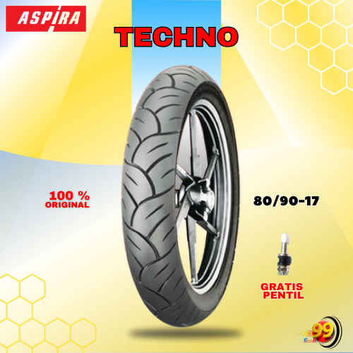 Ban Motor ASPIRA MAXIO TECHNO 80/90 Ring 17 Tubeless