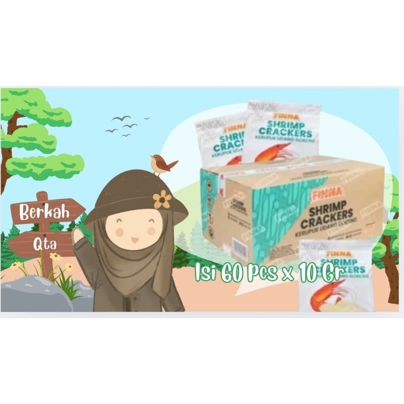 

finna krupuk udang kemasan 10Gr 1 karton isi 120 pcs isi 60 pcs