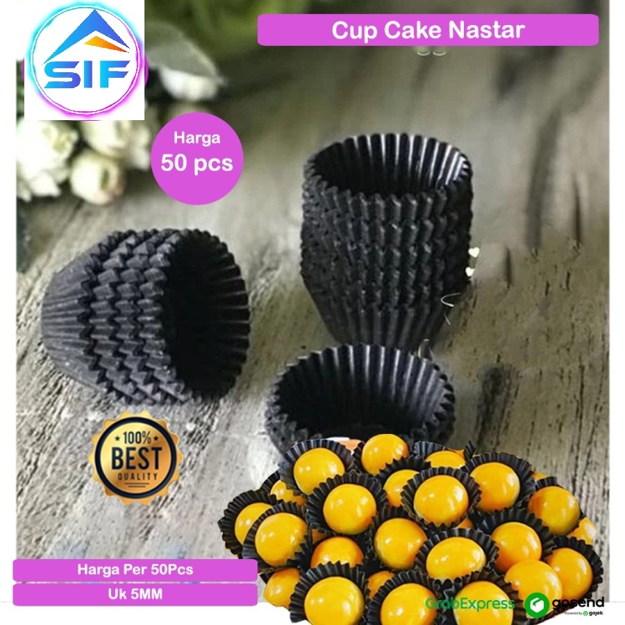 Kertas Nastar Mini Bulat Hitam Cup Paper Kue Kecil Kertas Baking Papper Snack Cupcake Koko Krunch Co
