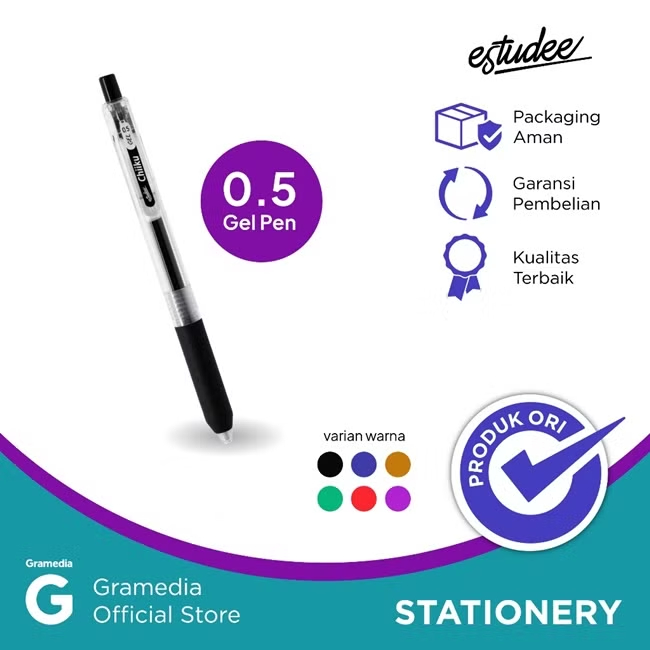 

Gramedia Tunjungan : Estudee Chiiku Gelpen 0.5 Black EGP-26