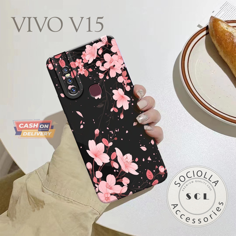 Case Vivo V15 / Vivo V15 Pro Fashion Case Bunga Flower Softcase Pro Camera Vivo V15 / Vivo V15 Pro C