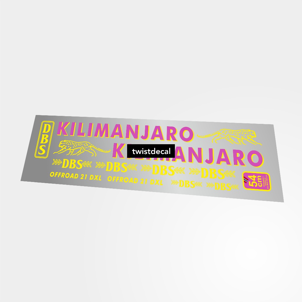 DECAL DBS KILIMANJARO ELEVATED CHAINSTAY