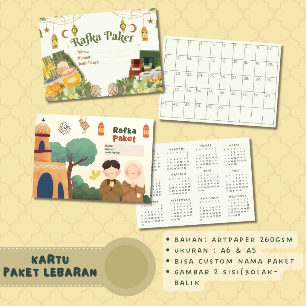 KARTU PAKET/IURAN LEBARAN IDUL FITRI