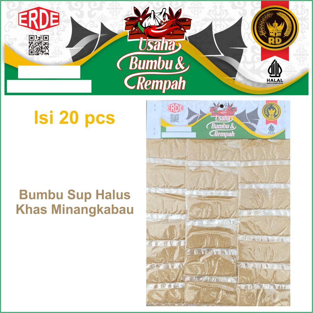 

Bumbu sup halus rempah asli minangkabau isi 20pcs/ pack