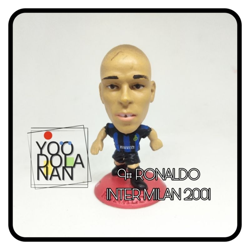 9# RONALDO - INTER MILAN 2001 CORINTHIAN MICROSTARS SOCCERSTARZ FIGURE PEMAIN BOLA