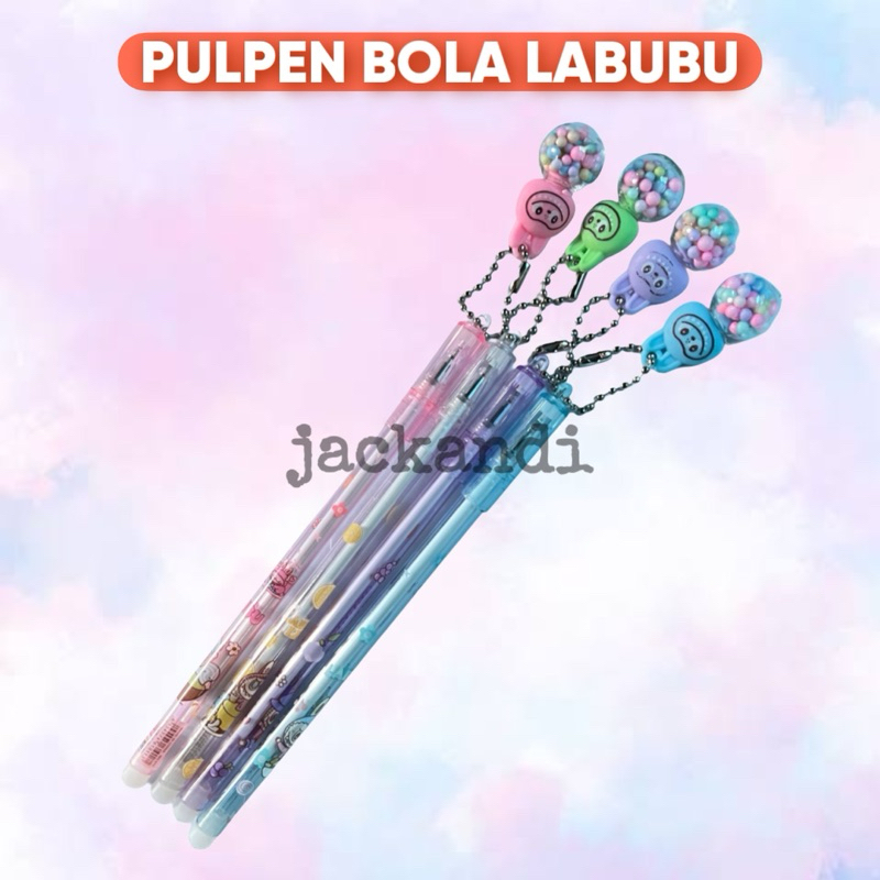 

Pulpen Anak Gantungan Bola Labubu Pen Gel Imut Murah Karakter Lucu