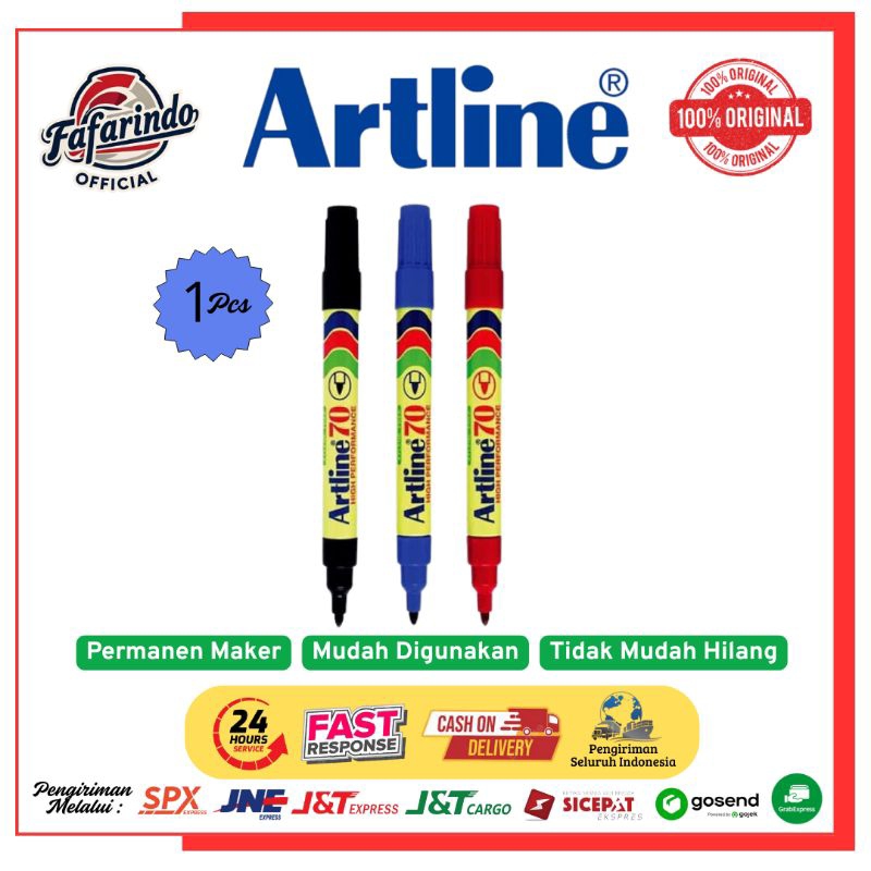 

(PROMO)Spidol Permanent Artline 70 (1.5 mm)/Spidol Permanen/Artline