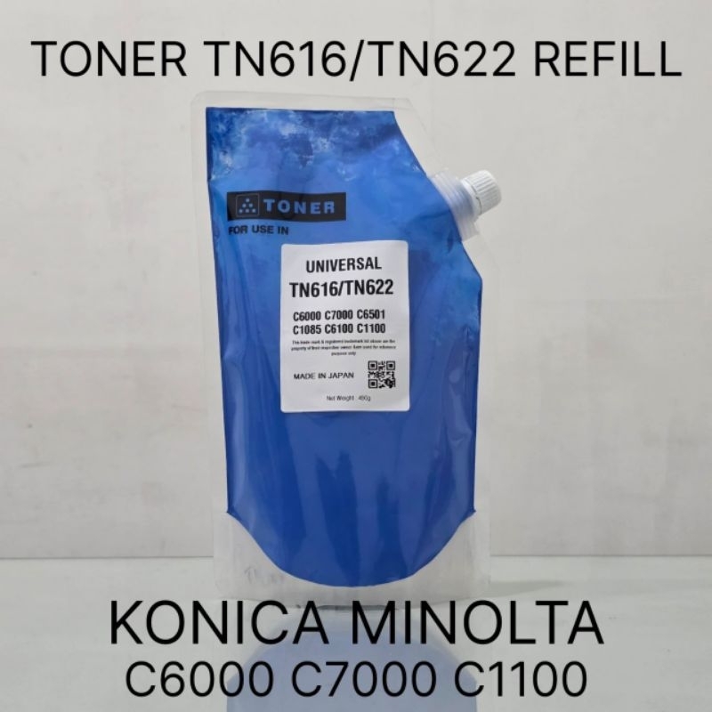 TONER KONICA MINOLTA C6000 C7000 TN616 TN622 CYAN REFILL