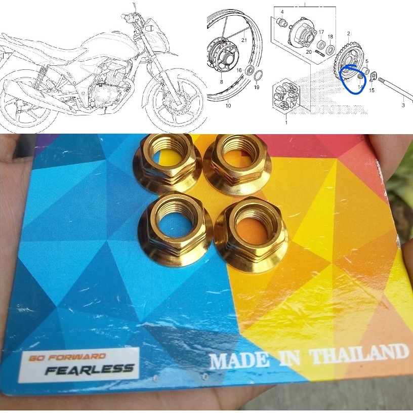 Mur Probolt  Nap Gear Verza 150 Per Set Original Heng Thailand Isi 4