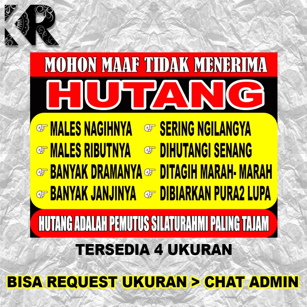 

STIKER STICKER HUTANG / STICKER ANTI HUTANG l KR STORE