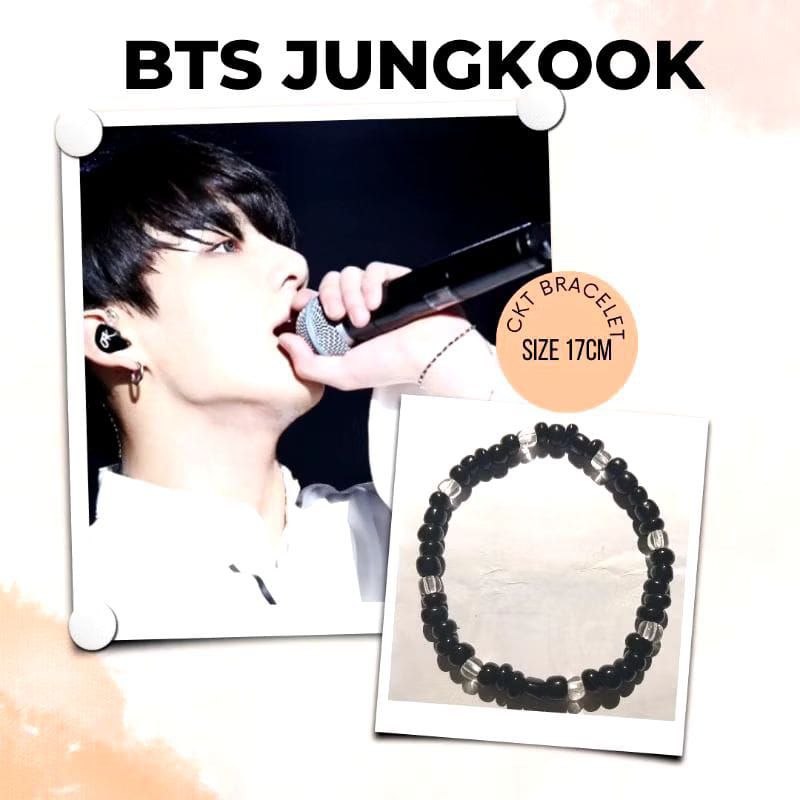 gelang BTS Jungkook gelang manik BTS gelang idol K-Pop gelang artis korea