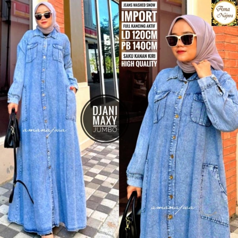 GAMIS JEANS JUMBO 3XL LD 120 DJANI MAXY BY AMA NAJWA