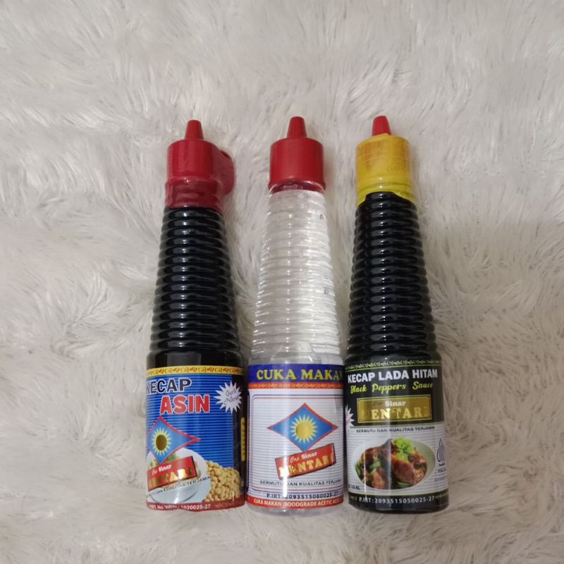 

paket 3d kecap ikan, cuka makan, lada hitam @150ml