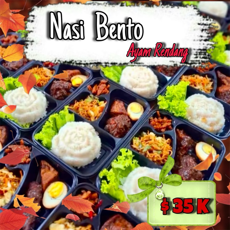 

Nasi Box Bento Ayam Rendang dan Ayam Goreng. Catering Mami’s Kitchen.