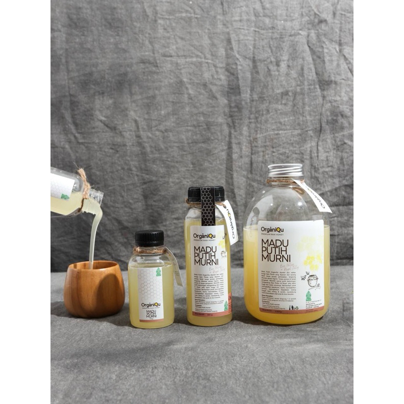 

OrganiQu Premium Raw White Honey Madu Putih Mentah Murni, OrganiQu Madu Putih Murni, Madu Murni, Royal Jelly & Bee Pollen