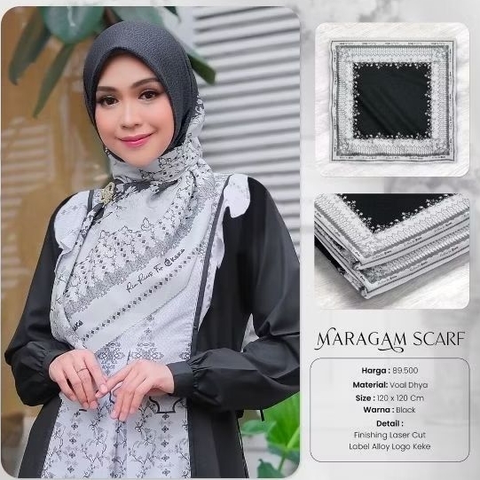 JILBAB SEGI EMPAT MARAGAM SCARF BY KEKEBUSANA AND RIA RICIS - HIJAB