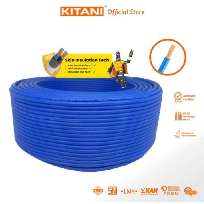 KABEL LISTRIK SERABUT NYAF 10MM 50 METER - KITANI