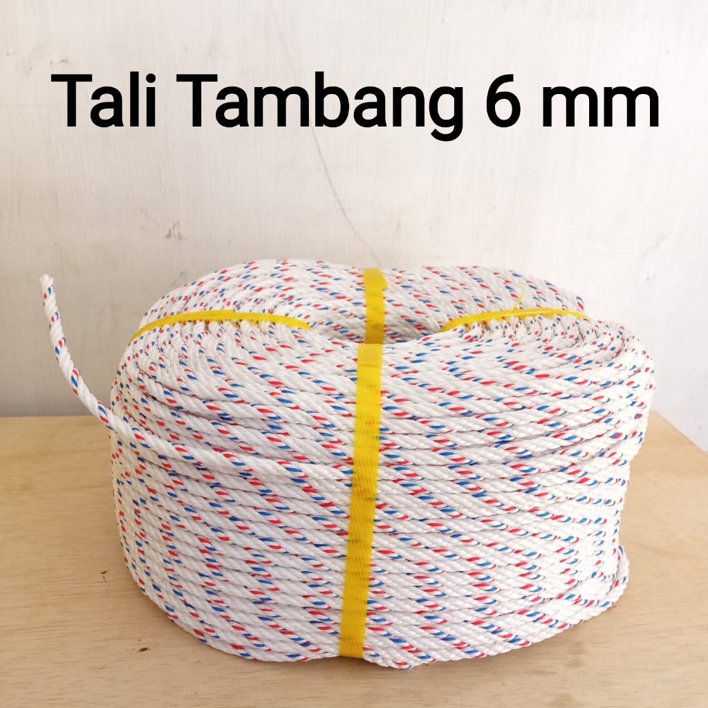 

Tali Tambang 6mm (PANJANG 10Meter) / Tambang Truk / Tambang Mobil Bak / Tambang Kiloan / Tali Truk / Tambang Eceran / Tali 6mm / Tali PPD 6mm / Tali Terpal