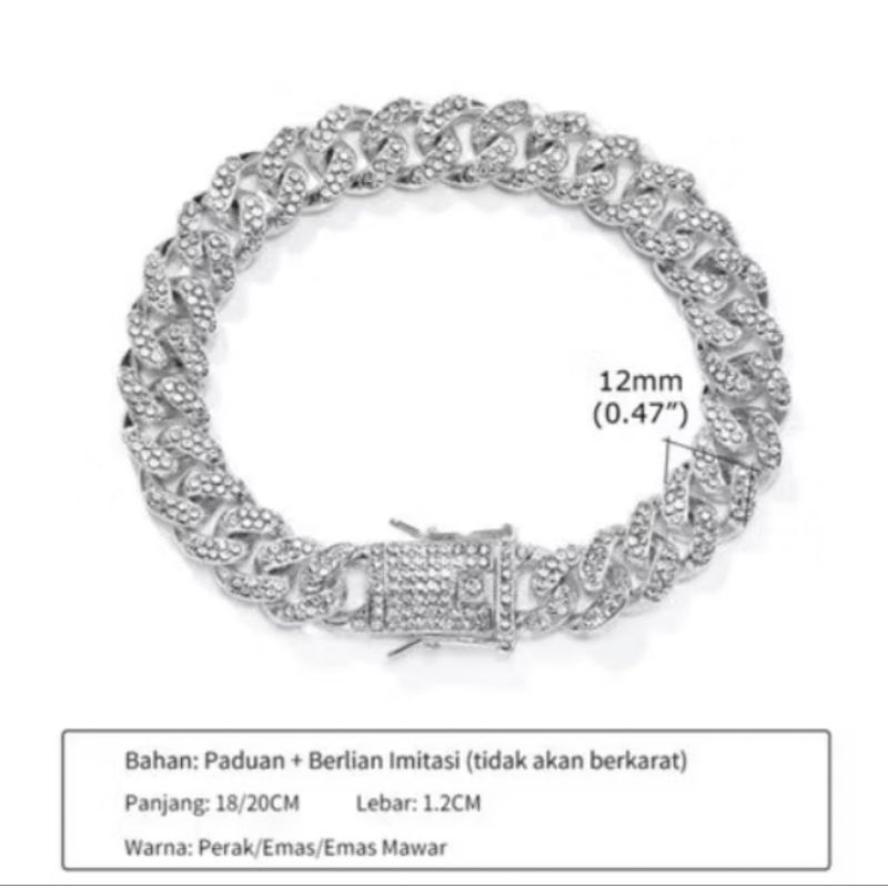 Gelang Titanium Motif Sisik Naga