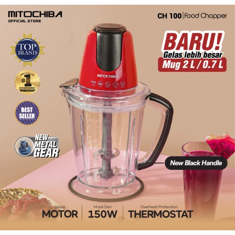 MITOCHIBA Food Chopper CH100- Chopper Mito Ch100 - Mitochiba Chopper Ch100