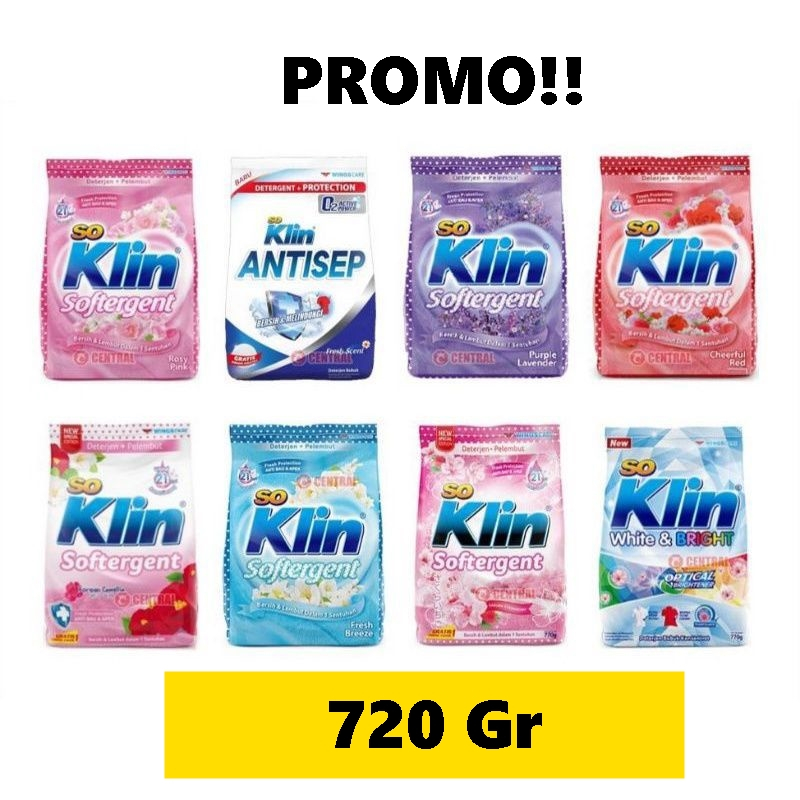Soklin Deterjen Bubuk 770g / Powder Detergent 770gr / 770 Gr