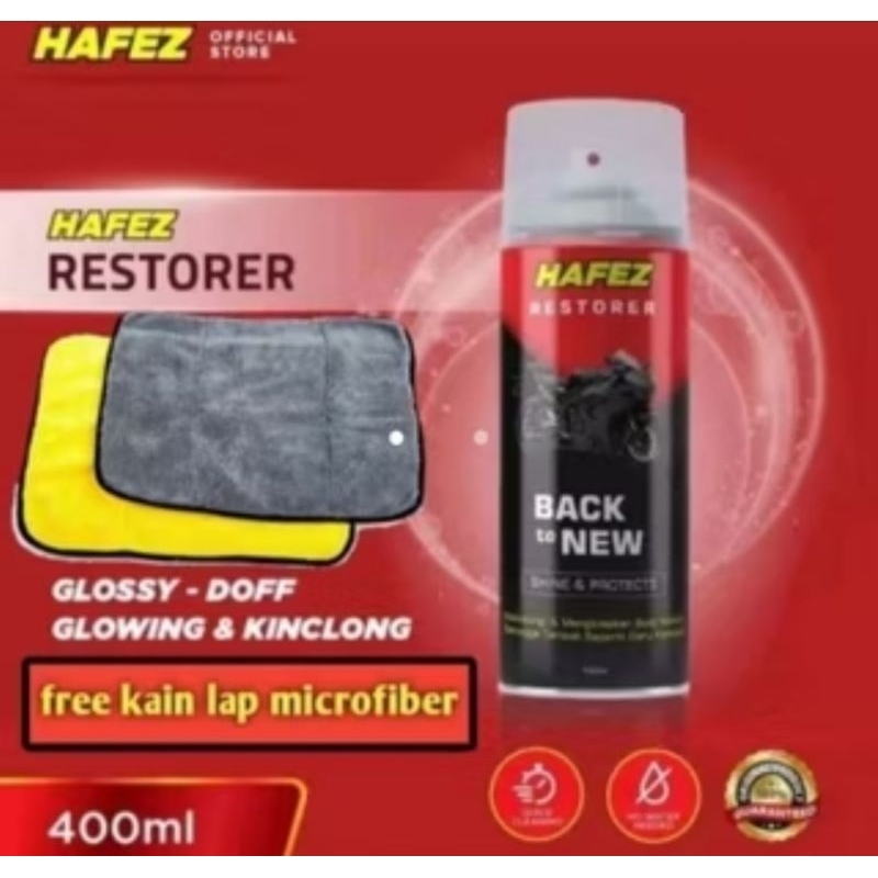 Hafez restorer pengkilap dan penghitam body motor mobil semir ban