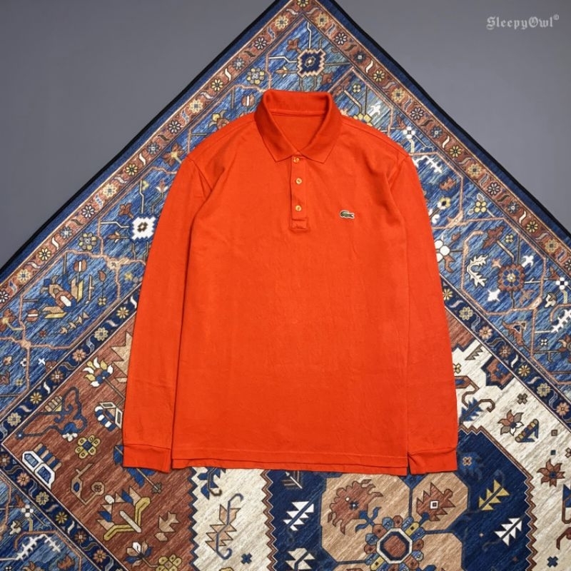 Polo Shirt Lacoste Long Sleeve Orange