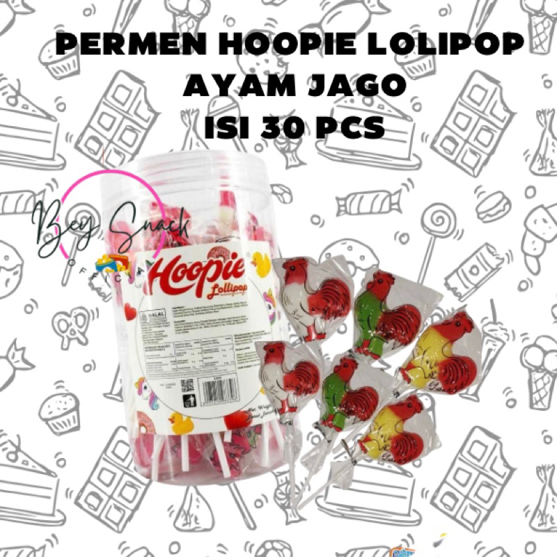 

PERMEN HOOPIE LOLIPOP AYAM JAGO ISI 30 Pcs