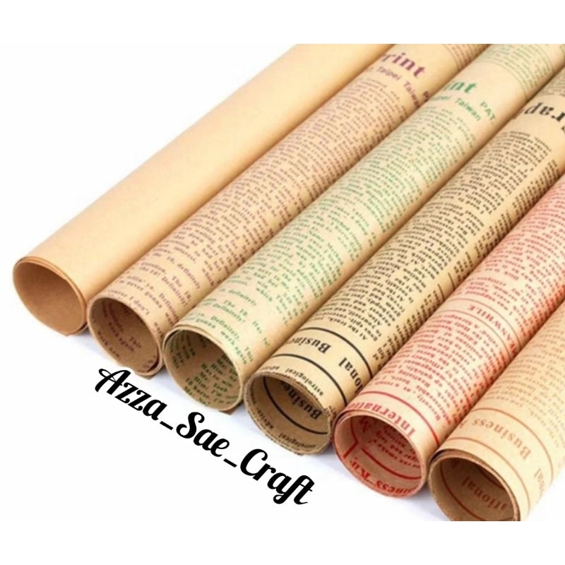 

FREE PACKING Kertas Buket Pembungkus Hand Bouquet Premium Vintage Craft Paper Flower Wrapping Vintage Kertas