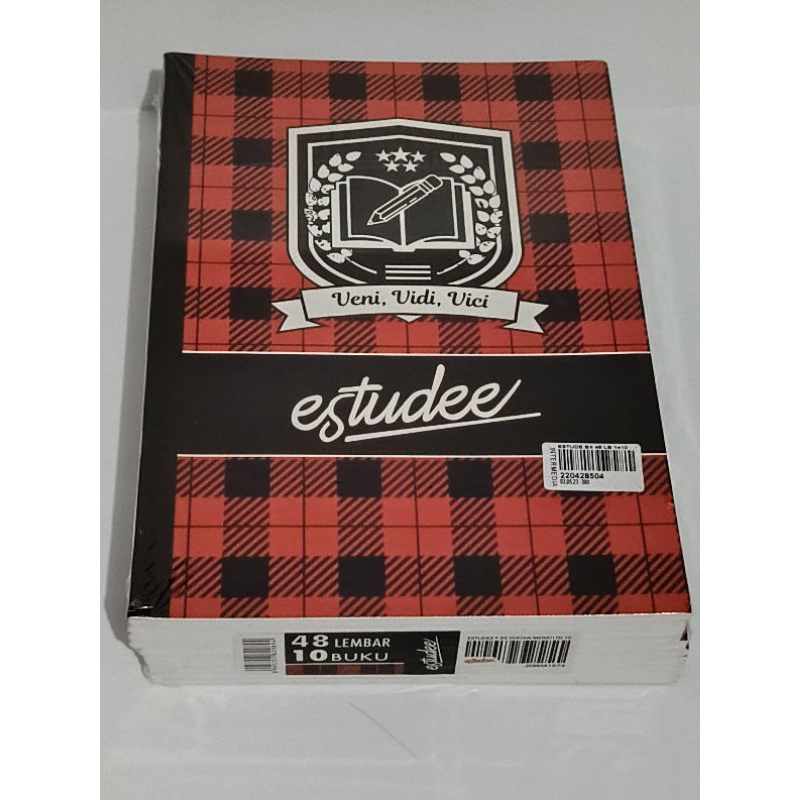 

Buku Tulis B5 Estudee Tartan Merah Isi 48 Lembar 1 Pak (10 Pcs)