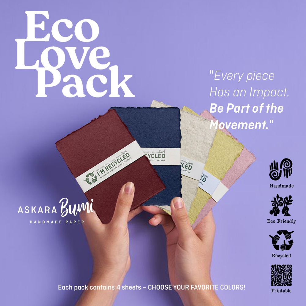 

Kertas Daur Ulang // Handmade // Ramah Lingkungan // eco friendly // 4 pcs