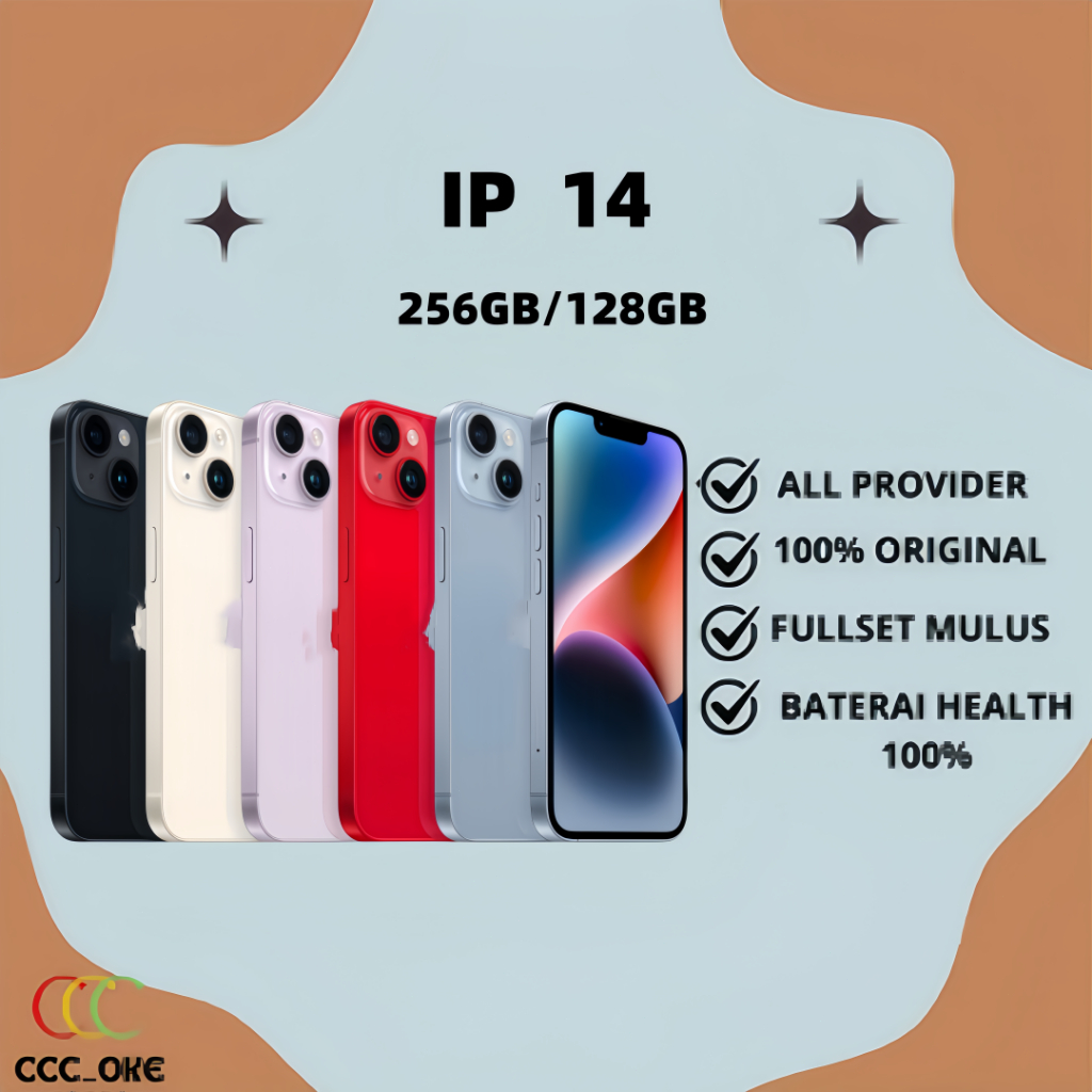 IPHONE  IP14PLUS 14 256GB/128GB Second Mulus Ex Inter Original