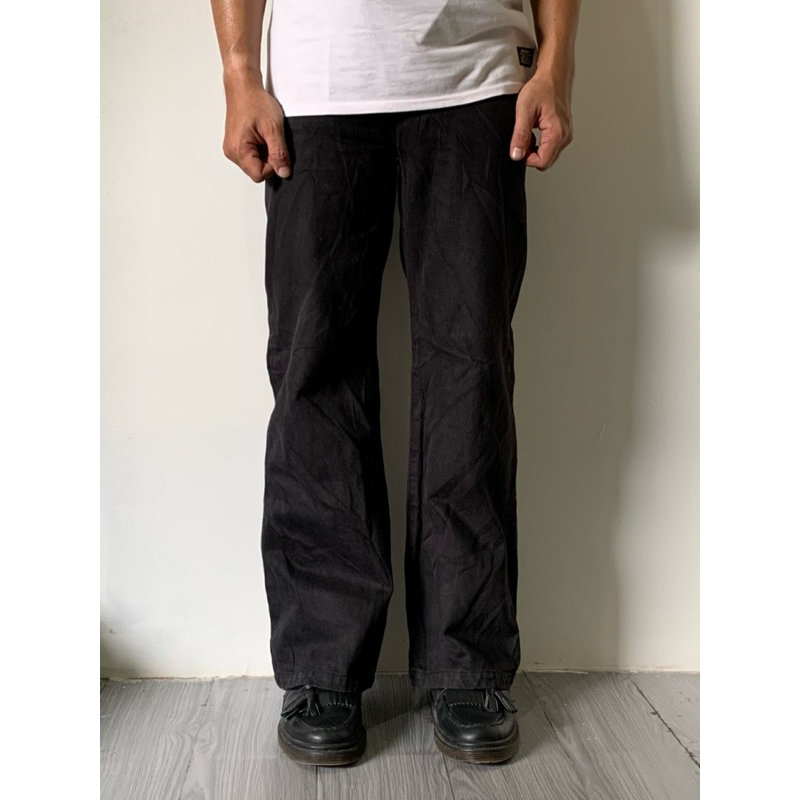 Urban Research Baggy Wide Leg Jeans Black