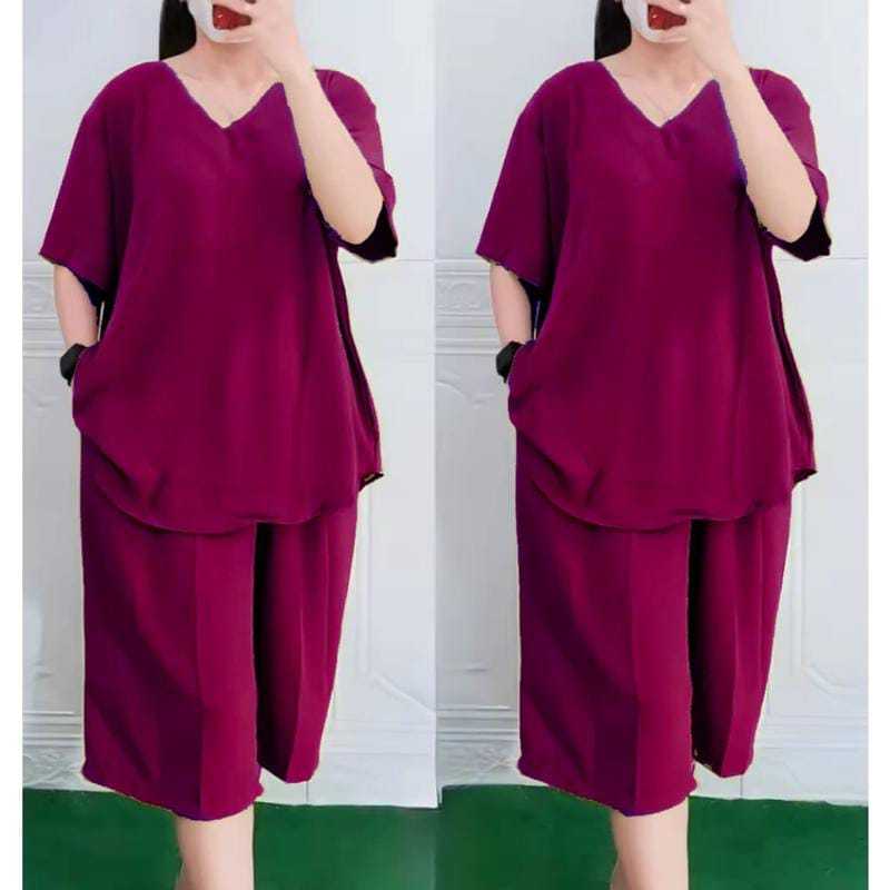 Setelan ANDIN Terbaru 2025 Kekinian /One set Wanita /Baju setelan 7/8 / Setelan Wanita Kekinian