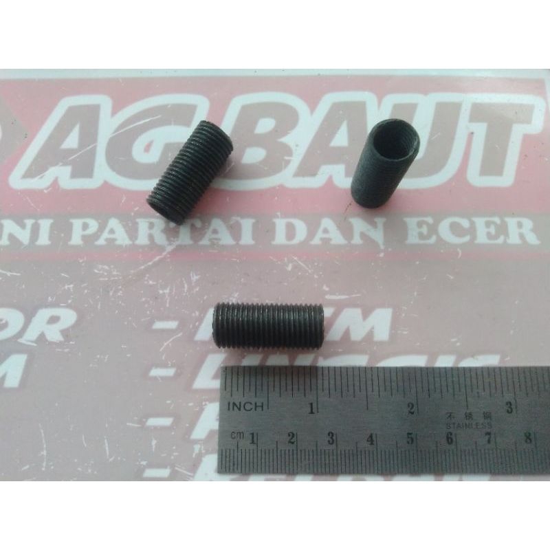 Sok Drat M10×M12 (Baut 14 × Baut 17) Besi Blok Mesin