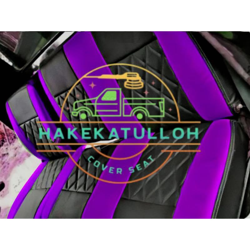 SARUNG JOK/COVER JOK MOBIL L300 PICK UP, model Wajik hitam Lis warna